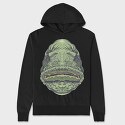 Fish Face, Hanorac Oversize Barbati (Unisex)