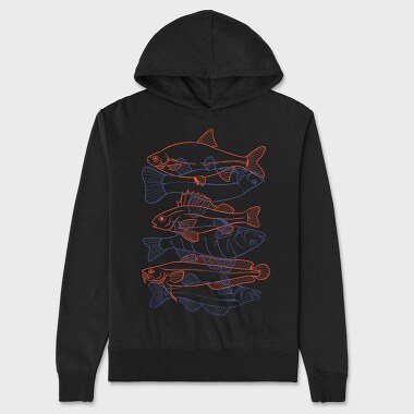 Fish Set Color, Hanorac Oversize Barbati (Unisex)