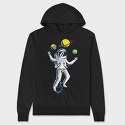 Astronaut Juggling, Hanorac Oversize Barbati (Unisex)