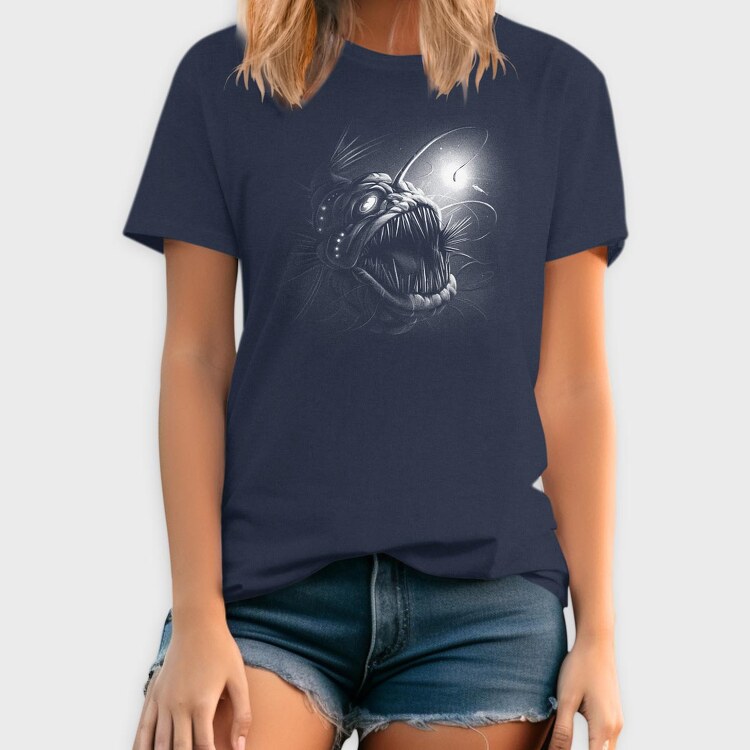 Angler Fish Deep Sea, Tricou Barbati (Unisex)