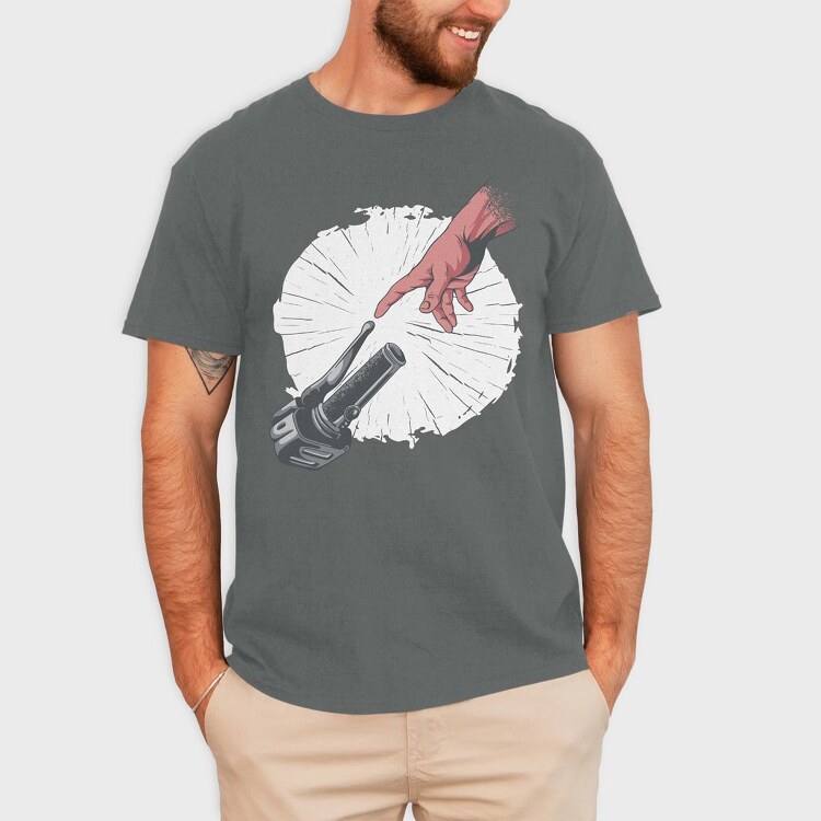 Hand And Motorcycle, Tricou Barbati (Unisex)