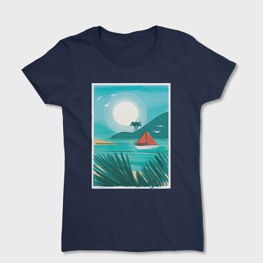 Watercolor Beach, Tricou Femei