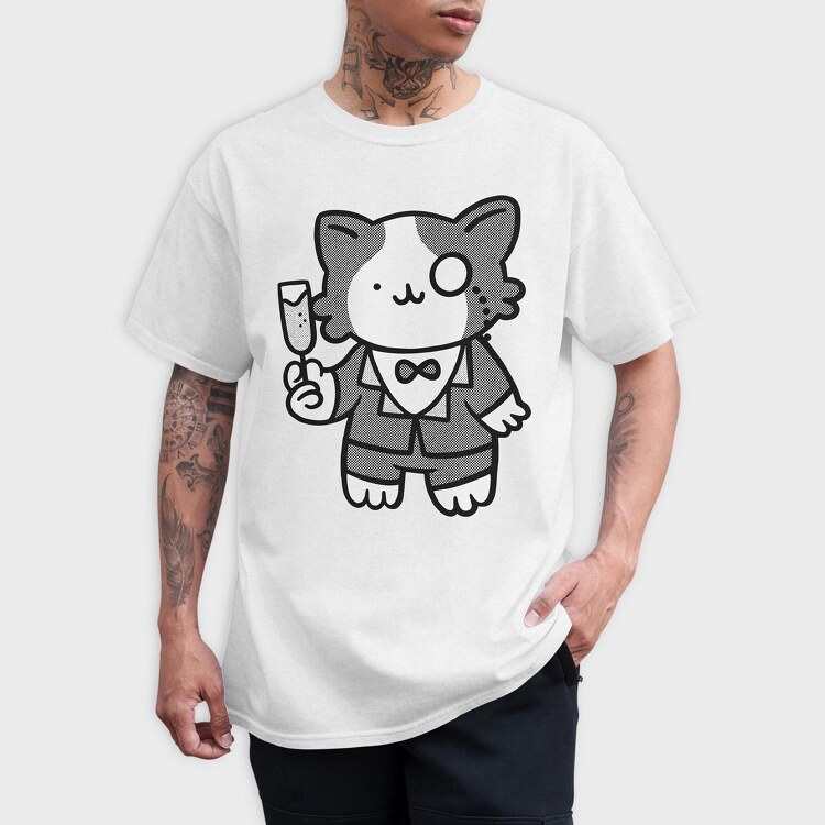 Tux Cat, Tricou Barbati (Unisex)