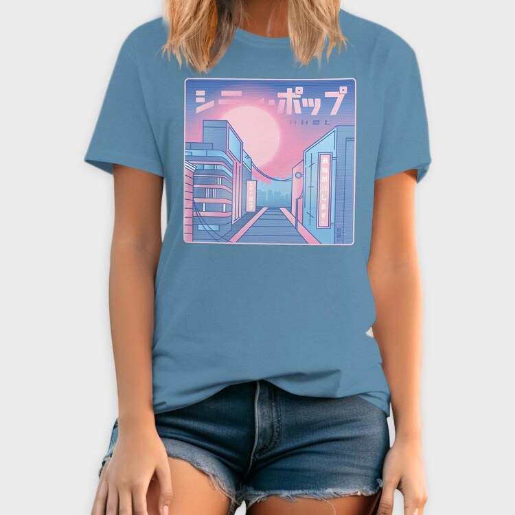 City Vaporwave, Tricou Barbati (Unisex)