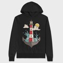 Anchor Lighthouse, Hanorac Oversize Barbati (Unisex)