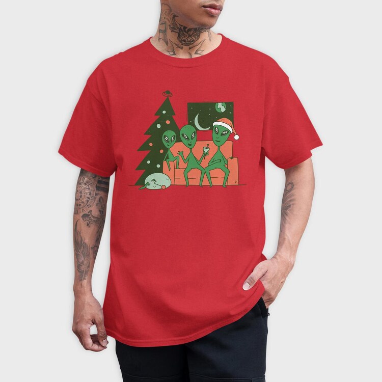 Alien Christmas, Tricou Barbati (Unisex)