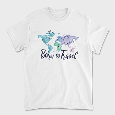 Born To Travel, Tricou Barbati (Unisex)