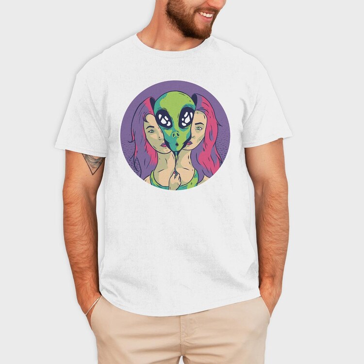 Alien Girl, Tricou Barbati (Unisex)