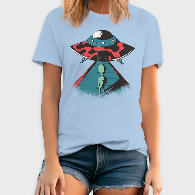 Alien Ufo, Tricou Barbati (Unisex)