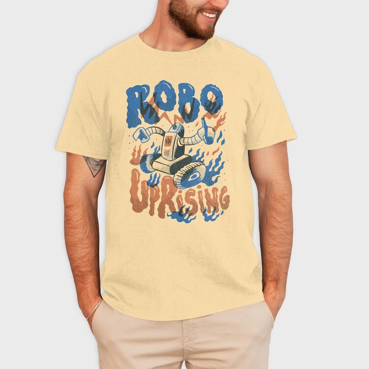Robot Invasion 08, Tricou Barbati (Unisex)