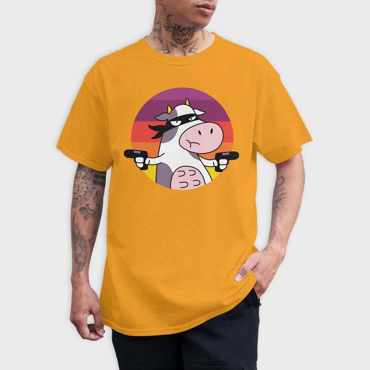 Cow Cartoon, Tricou Barbati (Unisex)