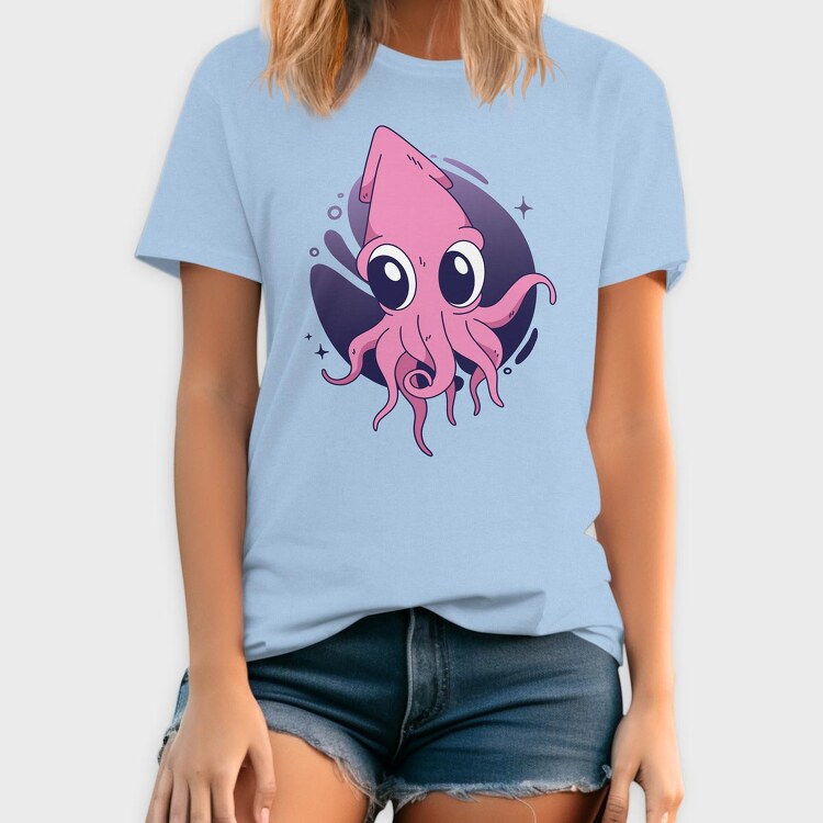Cute Squid, Tricou Barbati (Unisex)