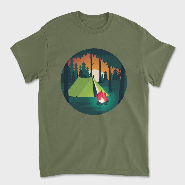 Camping Night, Tricou Barbati (Unisex)