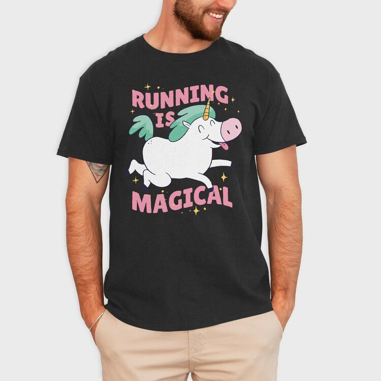 Running Is Magical, Tricou Barbati (Unisex)