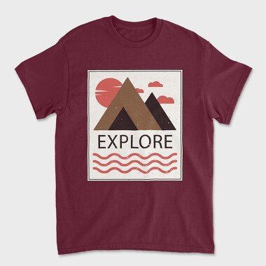 Explore, Tricou Barbati (Unisex)