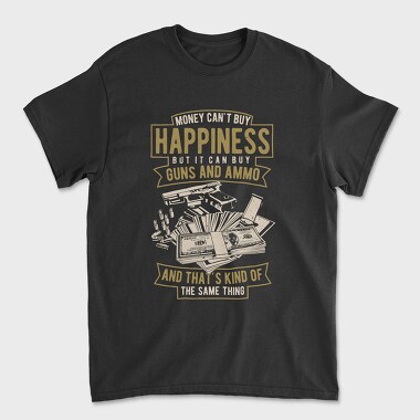 Money Can'T Buy Happiness, Tricou Barbati (Unisex)