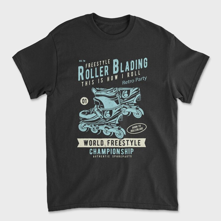 Roller Blading, Tricou Barbati (Unisex)
