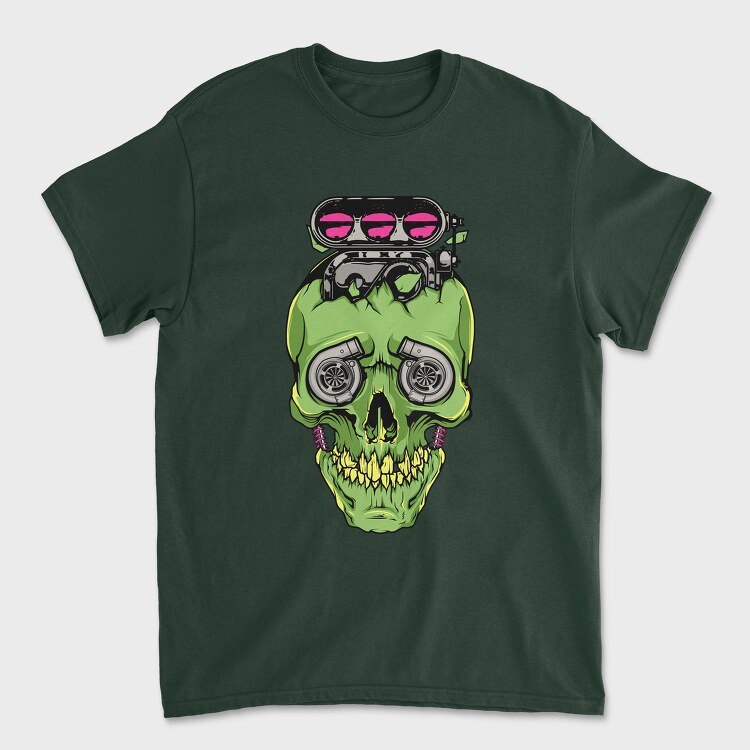 Skull Piston 2, Tricou Barbati (Unisex)