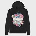 Watercolor Flowers Mother, Hanorac Oversize Barbati (Unisex)