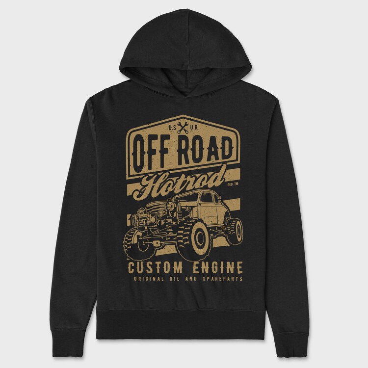 Offroad Hotrod, Hanorac Oversize Barbati (Unisex)