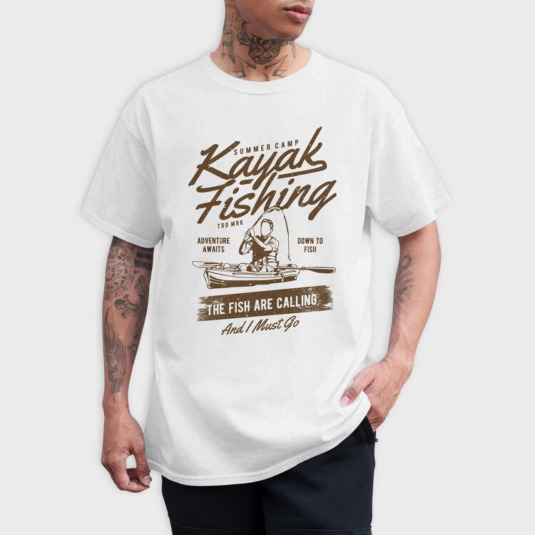 Kayak Fishing, Tricou Barbati (Unisex)
