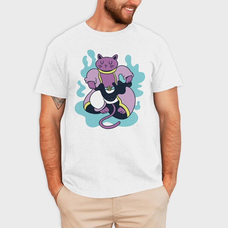 Magician Cat, Tricou Barbati (Unisex)