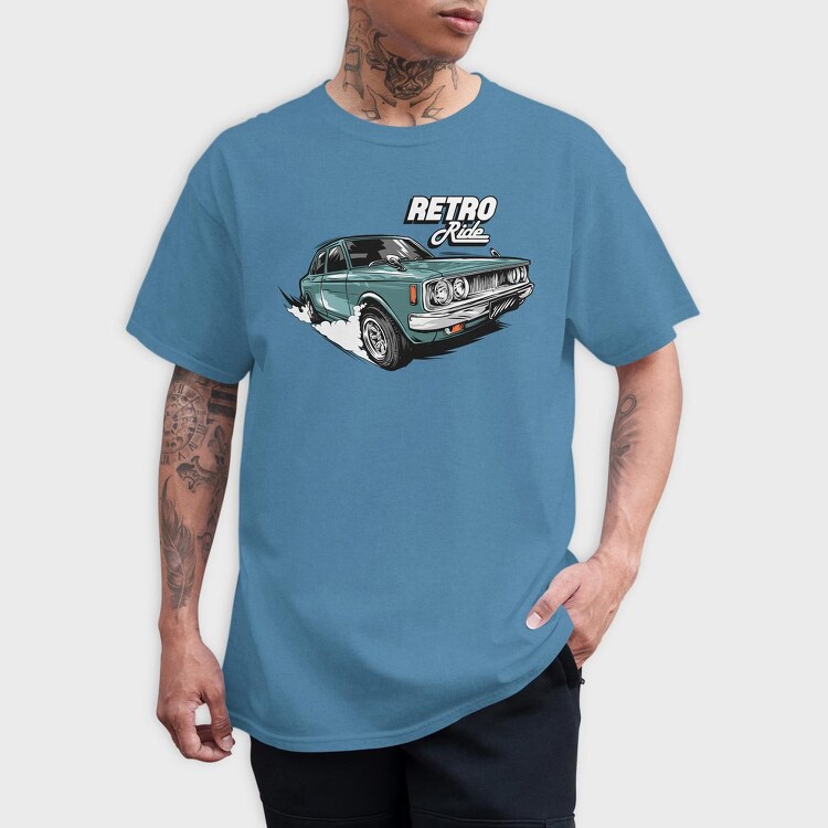 Retro Ride, Tricou Barbati (Unisex)