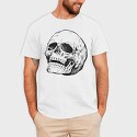 Leaning Skull Hand Drawn, Tricou Barbati (Unisex)