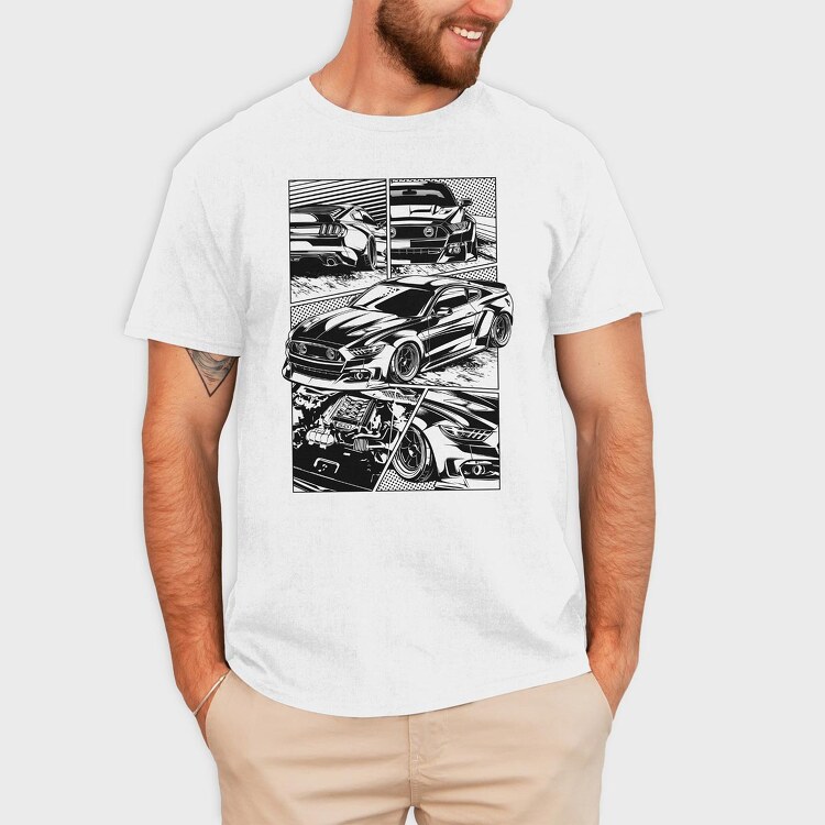 PANEL MUSTANG, Tricou Barbati (Unisex)