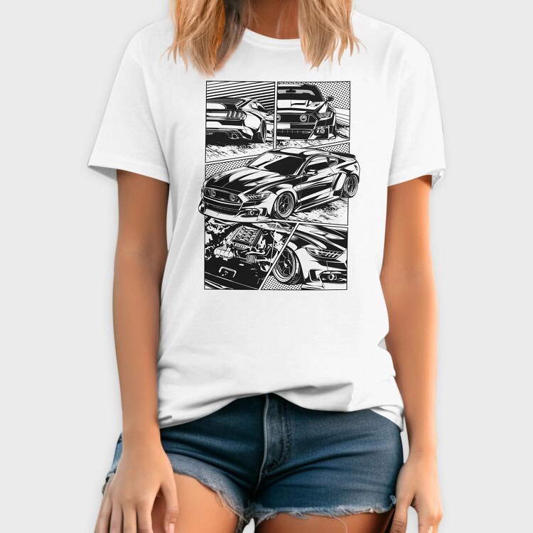 PANEL MUSTANG, Tricou Barbati (Unisex)