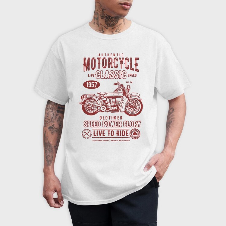Motorcycle Classic, Tricou Barbati (Unisex)