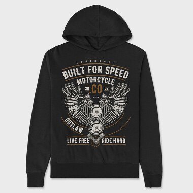 Built For Speed Motorcycle, Hanorac Oversize Barbati (Unisex)