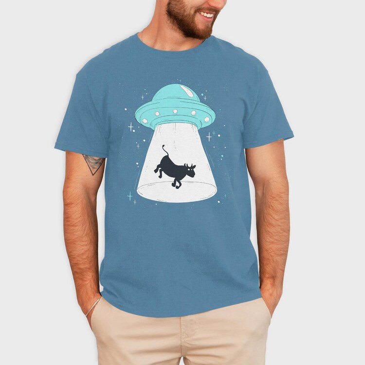 Cow Ufo, Tricou Barbati (Unisex)