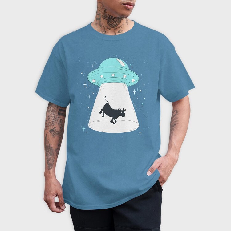 Cow Ufo, Tricou Barbati (Unisex)