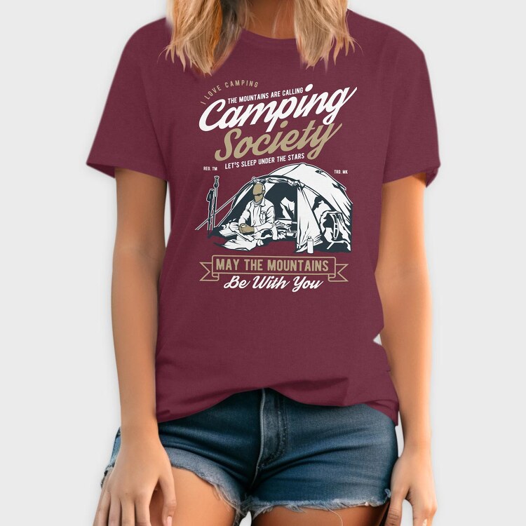 Camping Society, Tricou Barbati (Unisex)
