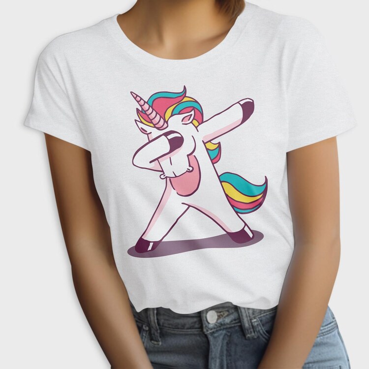 Dab Animal Comics Unicorn, Tricou Femei