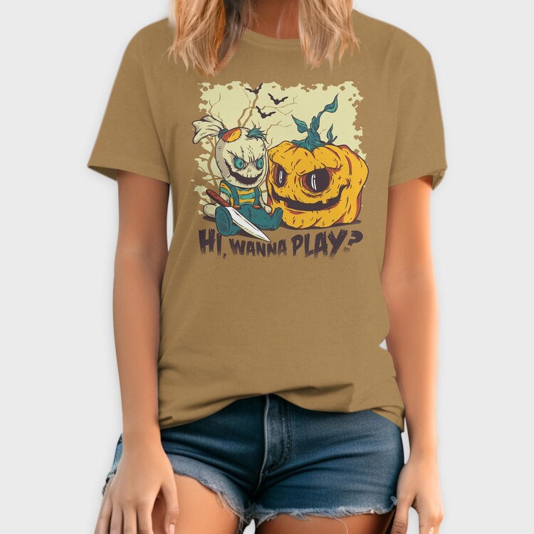 Wanna Play Halloween, Tricou Barbati (Unisex)