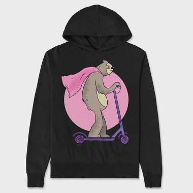 Scooter Sloth, Hanorac Oversize Barbati (Unisex)