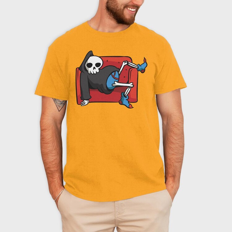 Lazy Grim Reaper, Tricou Barbati (Unisex)
