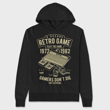 Retro Game, Hanorac Oversize Barbati (Unisex)