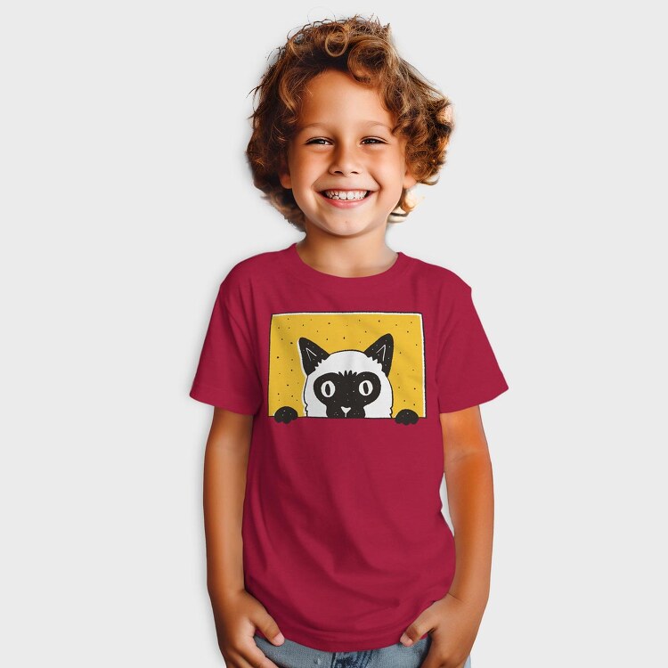 Peeking Cat, Tricou Copii