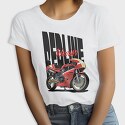 Anime Style Motorcycle Drawing Phrase Redline Warrior, Tricou Femei