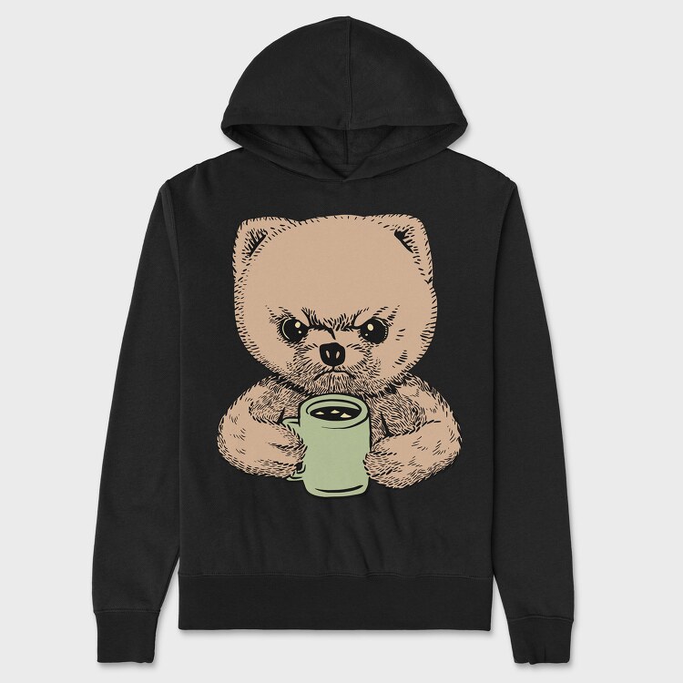 Angry Pomeranian, Hanorac Oversize Barbati (Unisex)