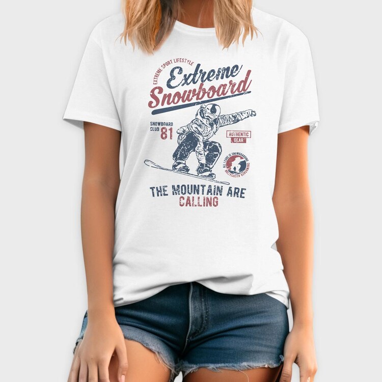 Extreme Snowboard, Tricou Barbati (Unisex)