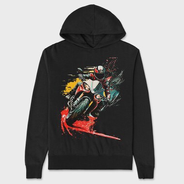 Colorful Explosion Sports Motorcycle Rider, Hanorac Oversize Barbati (Unisex)