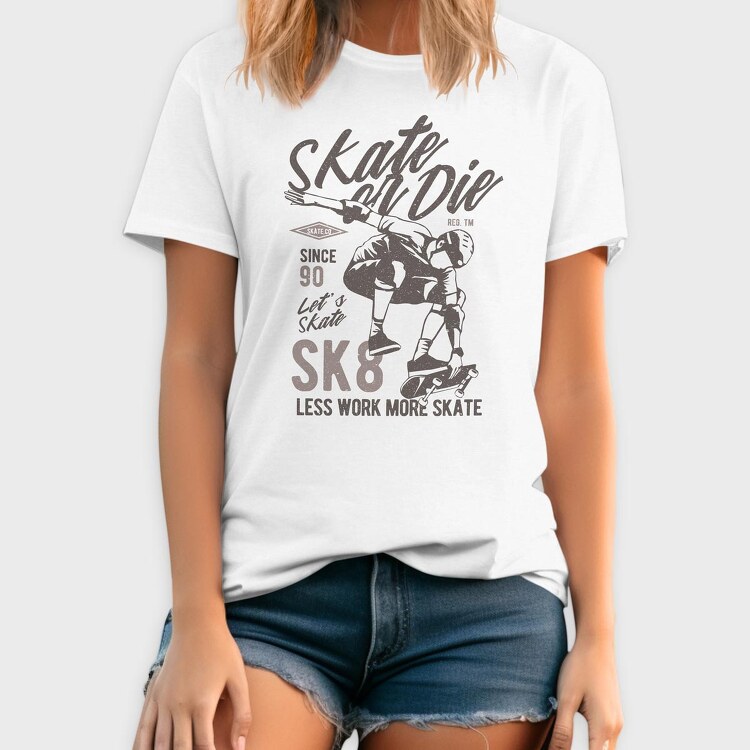 Skate Or Die, Tricou Barbati (Unisex)