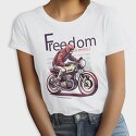 Freedom on Wheels Motorcycle Retro, Tricou Femei