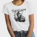 Motocross Rider Kicking Up Dirt and Jumping Dirt Therapy, Tricou Femei