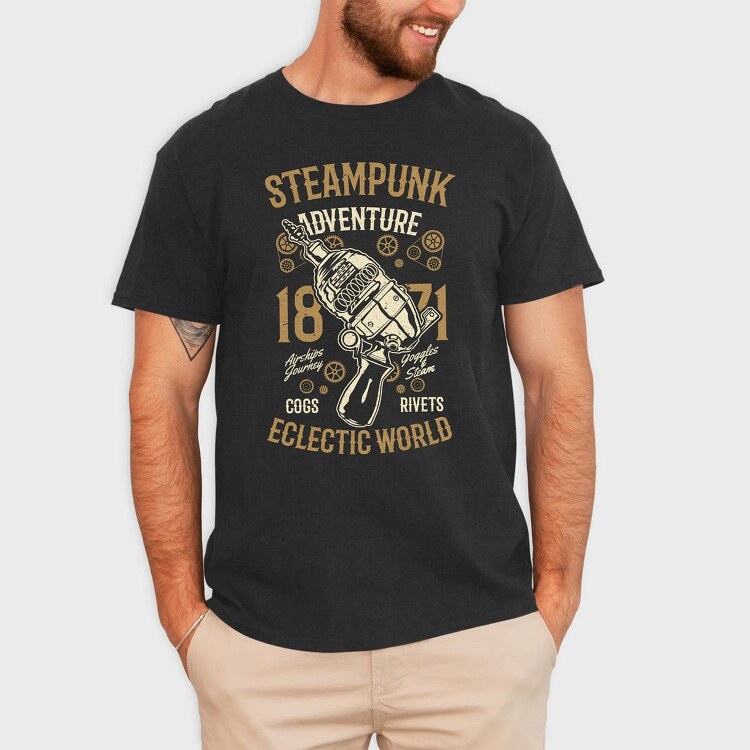 Steampunk Adventure, Tricou Barbati (Unisex)
