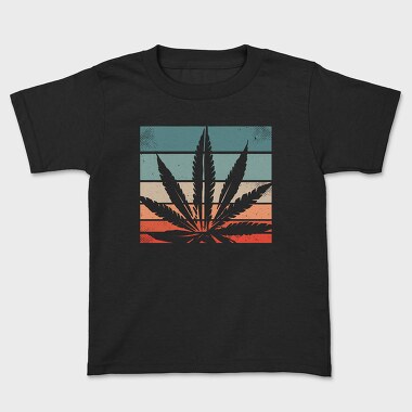 Cannabis Retro Design, Tricou Copii
